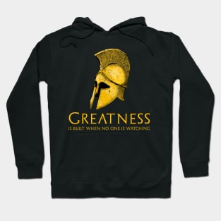 Inspirational Life Quote - Ancient Greek Spartan Helmet Hoodie